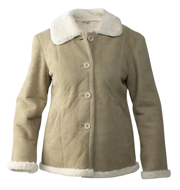 Ladies Sheepskin AMANDA Jacket - SAND