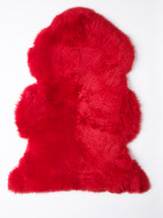 Sheepskin Rug - SUNSET RED